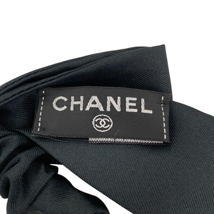 CHANEL（シャネル） シルクリボンロゴ シュシュ AA8926 ブラック