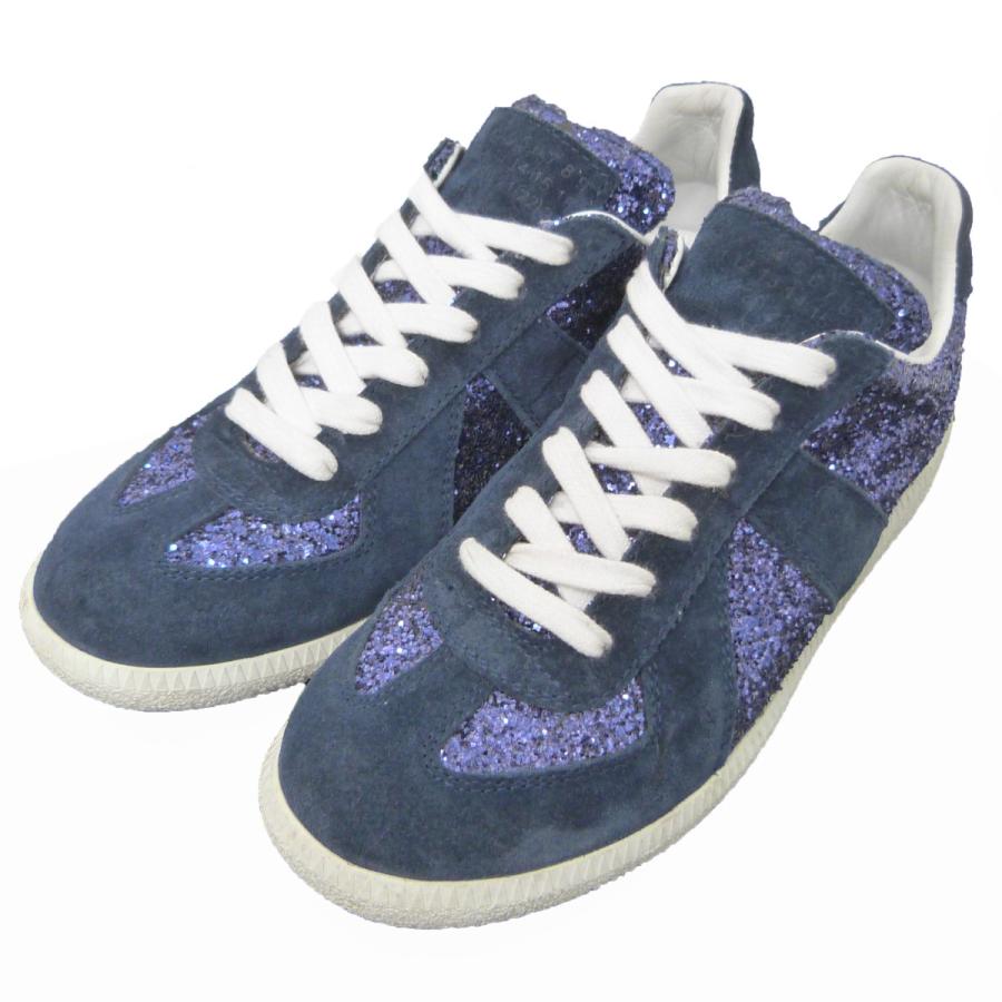 海外通販 安い 7月5日値下 Martin Margiela 22 グリッタージャーマントレーナースニーカー ネイビー サイズ 35 1 2 渋谷神南店 販売安い Www Superavila Com