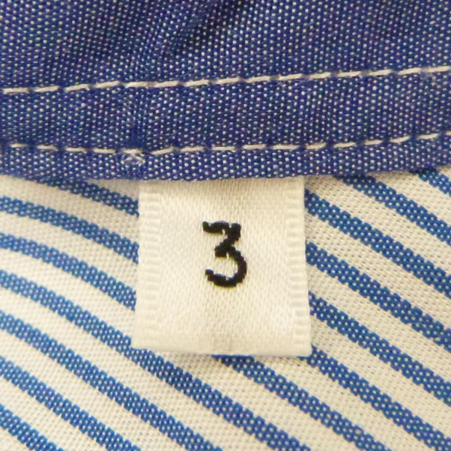 【値下げ】TAKEO KIKUCHI ストライプシャツ ブルー サイズ：3 (渋谷神南店)｜kindal｜05