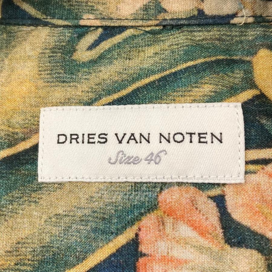 DRIES VAN NOTEN 半袖花柄シャツ ブルーグリーン サイズ：46 (渋谷神南 
