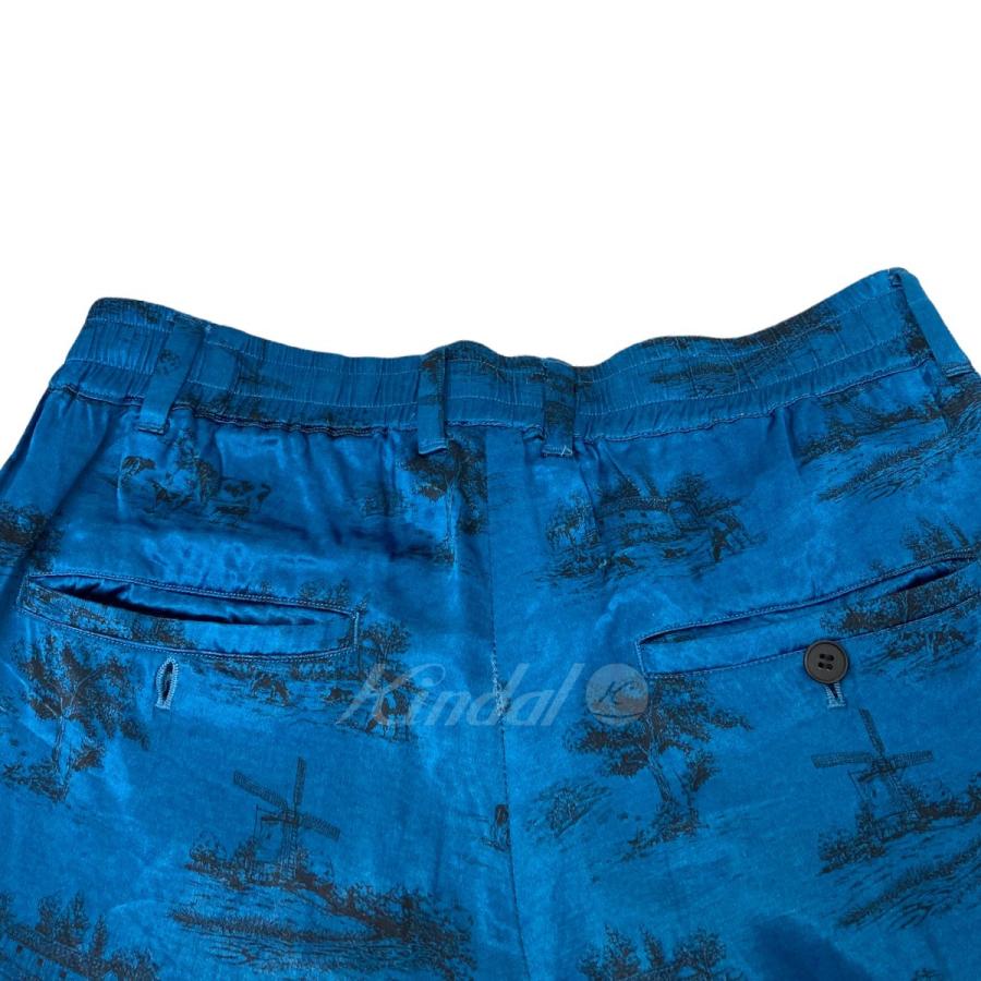 MATSUFUJI 「DAY DREAM Printed Trousers」 総柄イージーパンツ ブルー 