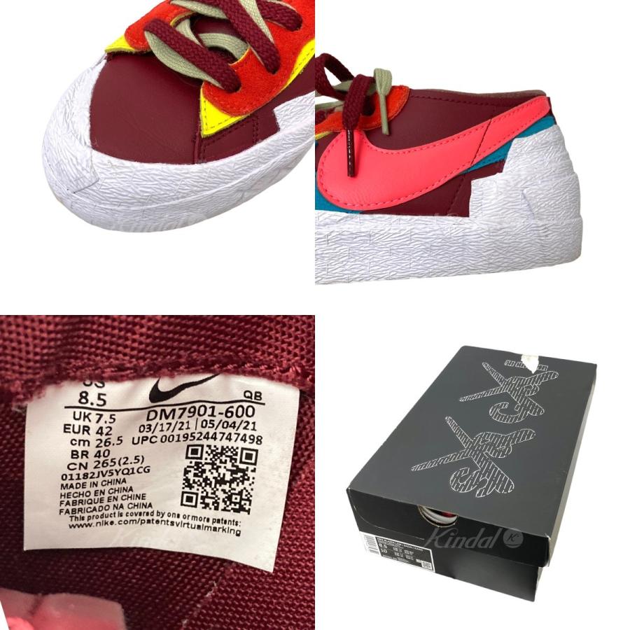 Sacai Nike Kaws Blazer Low スニーカー バーガンディー サイズ 26 5cm 渋谷神南店 2613 ブランド古着カインドオル 通販 Yahoo ショッピング
