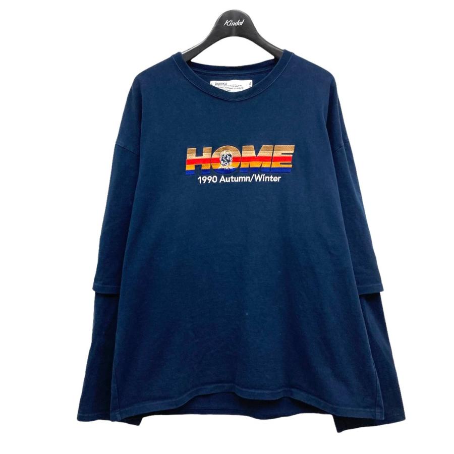 DAIRIKU 【値下げ】DAIRIKU×TAPPEI 2021AW 「HOME Layered L/S Tshirt」 レイヤード刺繍ロングTシャツ ネイビー サイズ:Free (渋谷神南店) : カインドオルYahoo!店 - 通販 - Yahoo!ショッピング DAIRIKU 【値下げ】DAIRIKU×TAPPEI 2021AW 「HOME Layered L/S Tshirt」 レイヤード刺繍ロングTシャツ ネイビー サイズ:Free (渋谷神南店) : カインドオルYahoo!店 - 通販 - Yahoo!ショッピング
