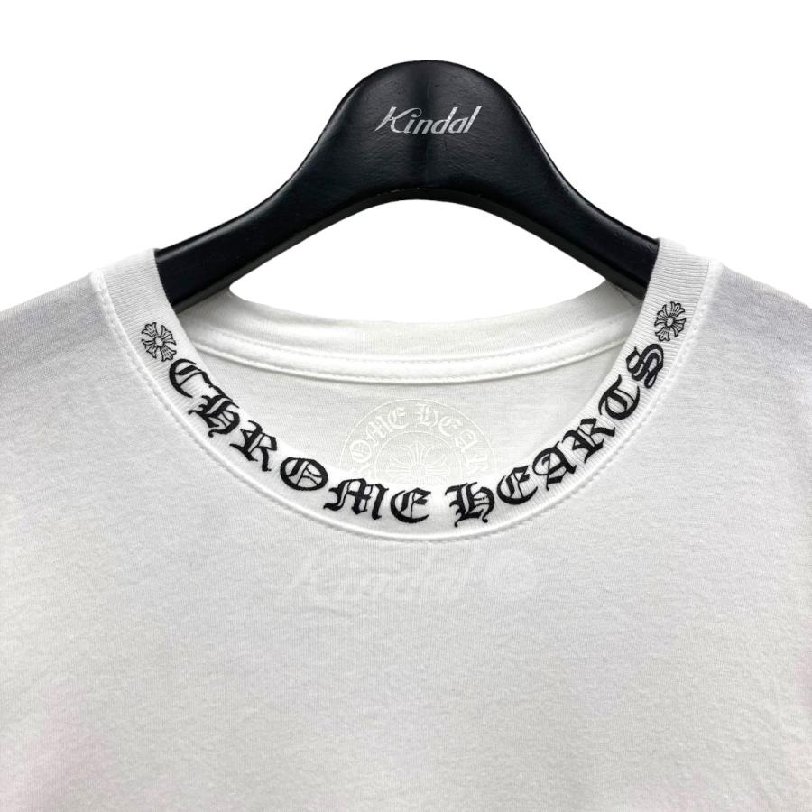 CHROME HEARTS ネックロゴTシャツ ホワイト サイズ：S (渋谷神南店 