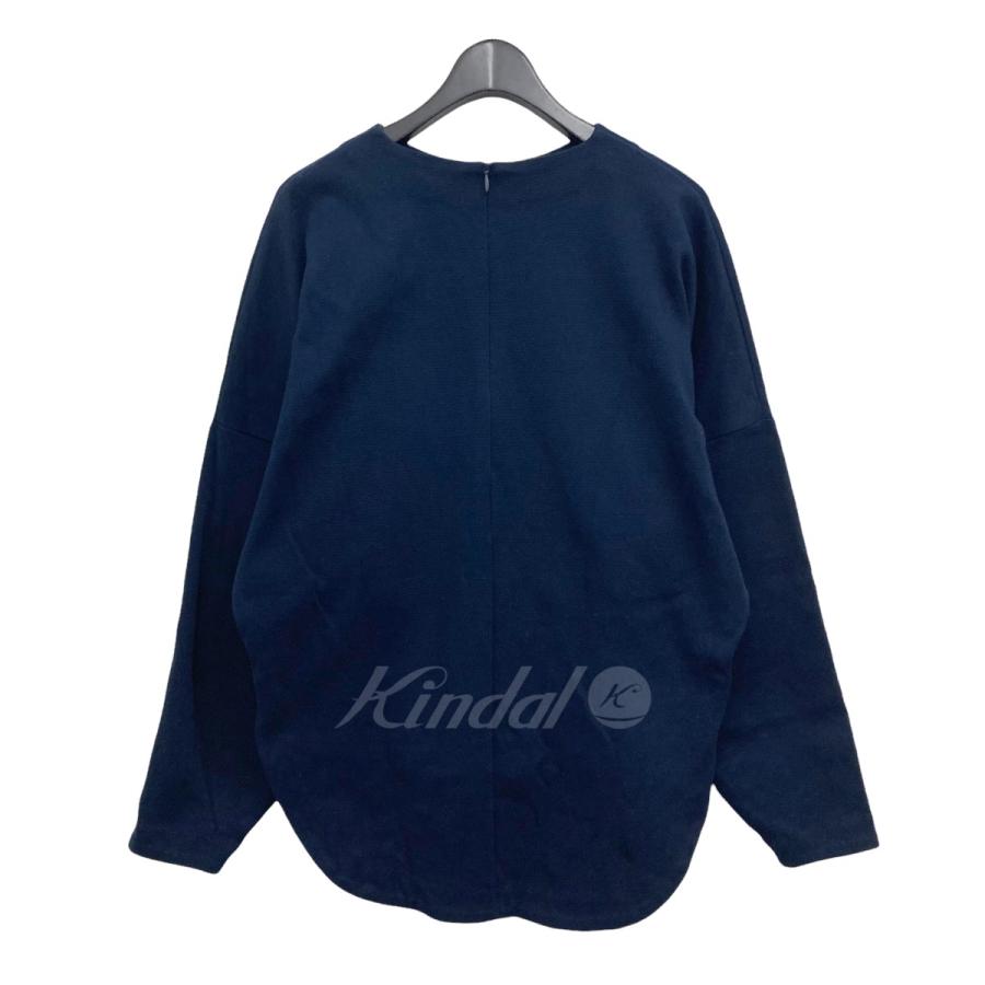 値下げ】ENFOLD 長袖プルオーバーカットソー ネイビー サイズ：36 