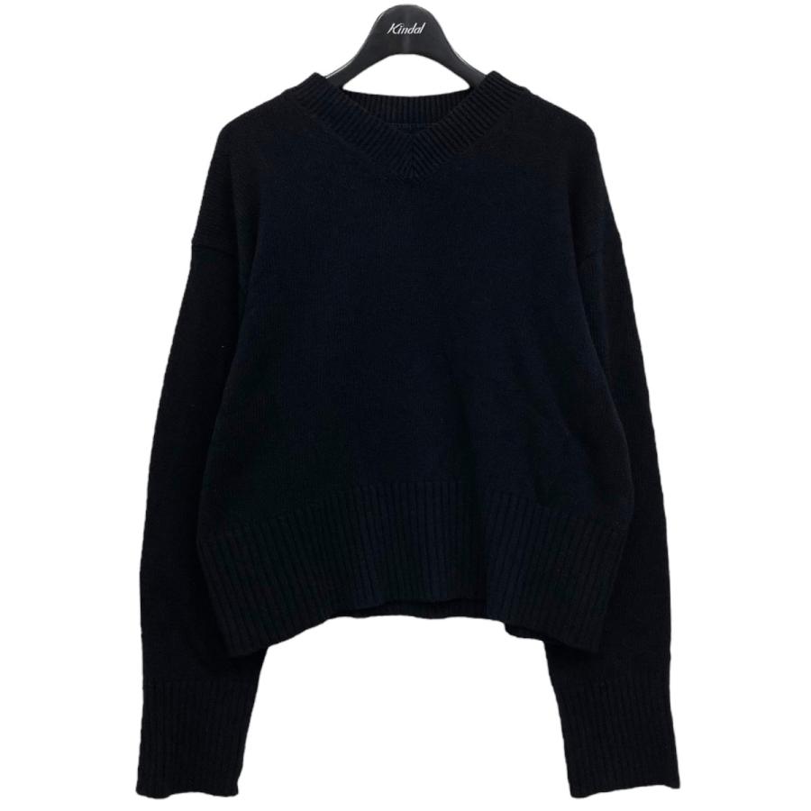 Taiga Takahashi 「V-NECK SWEATER」Vネックニット ブラック Taiga Takahashi 「V-NECK SWEATER」Vネックニット ブラック