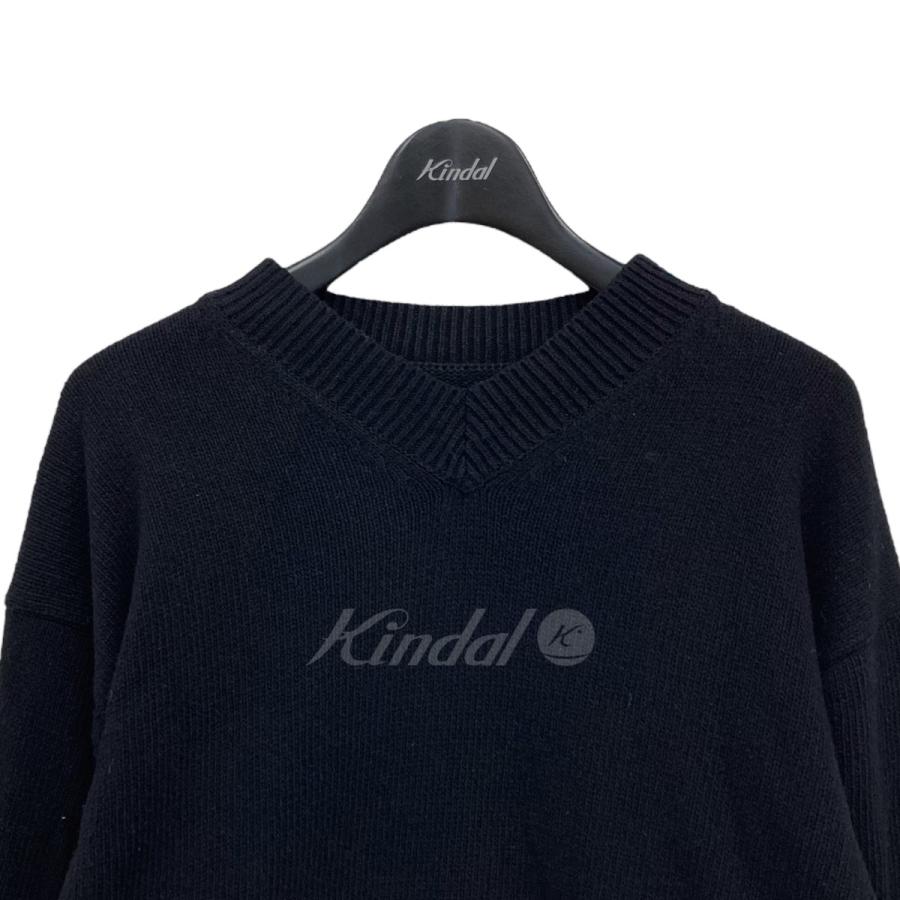 Taiga Takahashi 「V-NECK SWEATER」Vネックニット ブラック Taiga Takahashi 「V-NECK SWEATER」Vネックニット ブラック