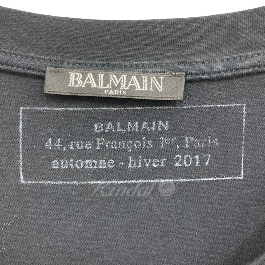 バルマン BALMAIN オーバーサイズプリントTシャツ ブラック サイズ：TU(Free)｜kindal｜05