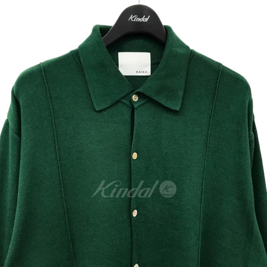 【値下げ】KAIKO BOX KNIT SHIRT ニットシャツ KAIKO-KN-001 グリーン サイズ：2 (EC)｜kindal｜03