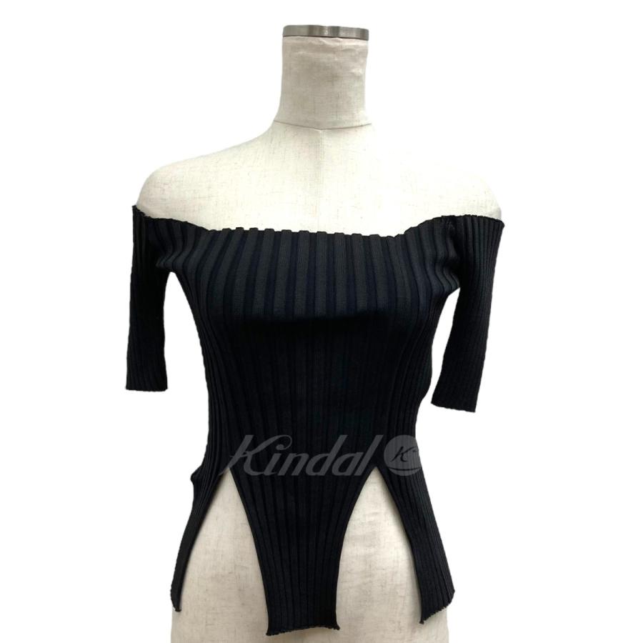 フェティコ FETICO 「RIB KNIT SLIT TOP」リブニットスリットトップ 