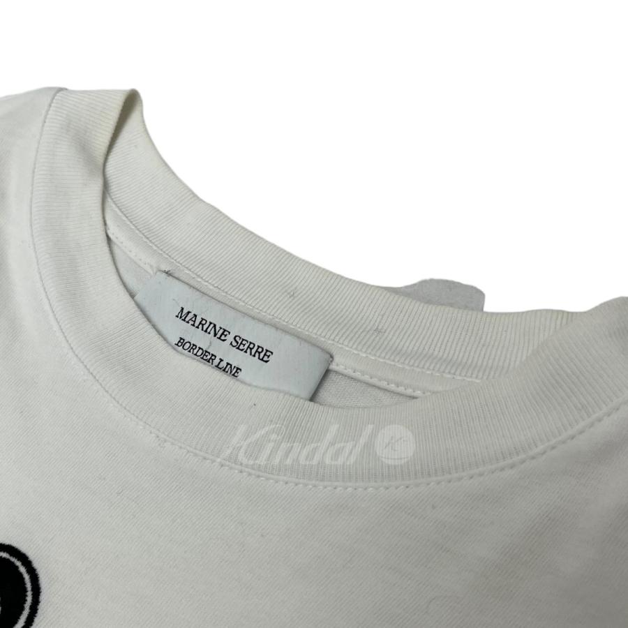 マリーン マリーンセル MARINE SERRE BORDER LINE Tシャツ ホワイト 