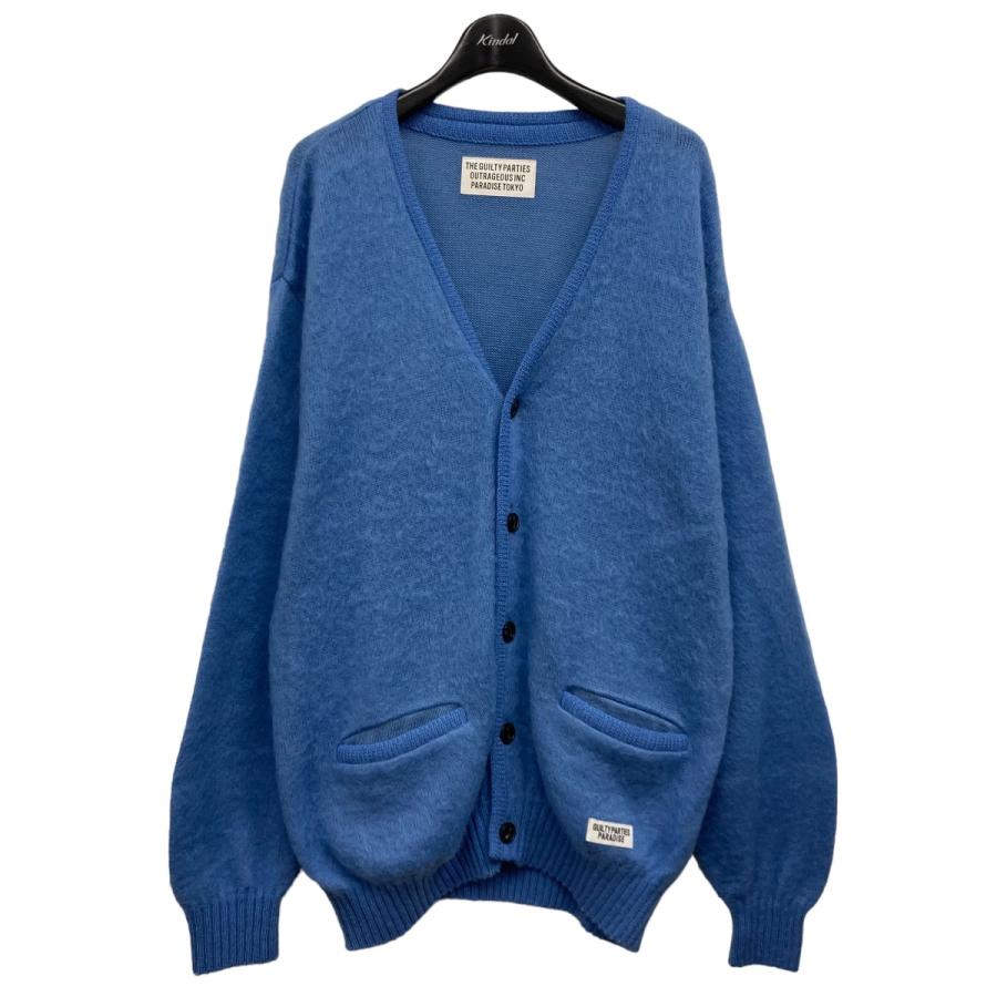 ワコマリア ヘビーモヘアカーディガン ライトブルー