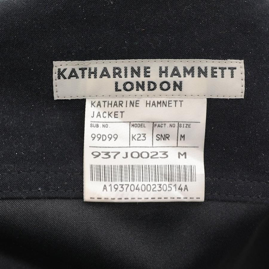 キャサリンハムネットロンドン KATHARINE HAMNETT LONDON ストレッチシャツジャケット ブラック サイズ：M｜kindal｜07