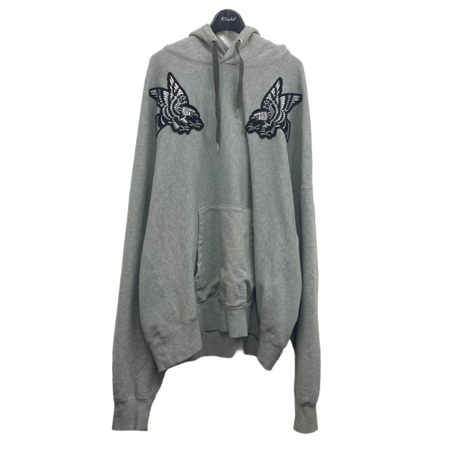 FACETASM ファセッタズム オーバーサイズワッペンパーカー グレー  