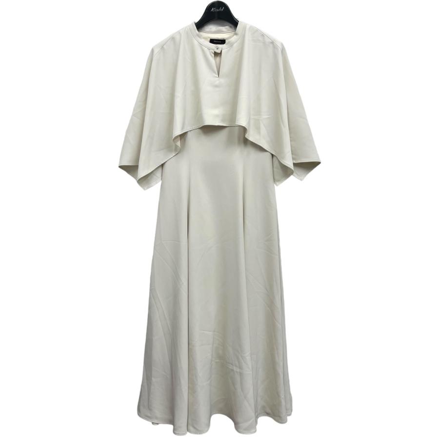 アニュアンス anuans ケープデザインフレアワンピース ホワイト サイズ  