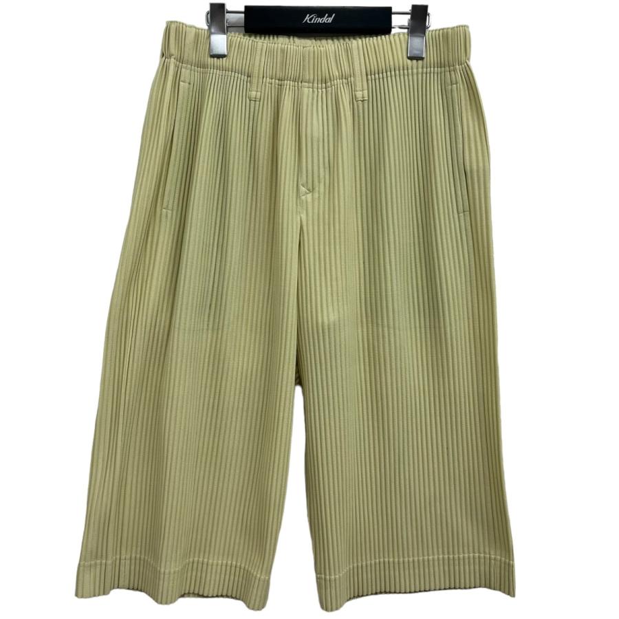 値下げ】HOMME PLISSE ISSEY MIYAKE プリーツパンツ イエロー サイズ 