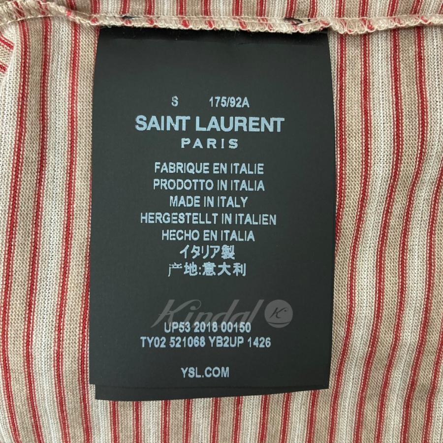 サンローランパリ SAINT LAURENT PARIS 2018AW ボーダーTシャツ レッド サイズ：S｜kindal｜05