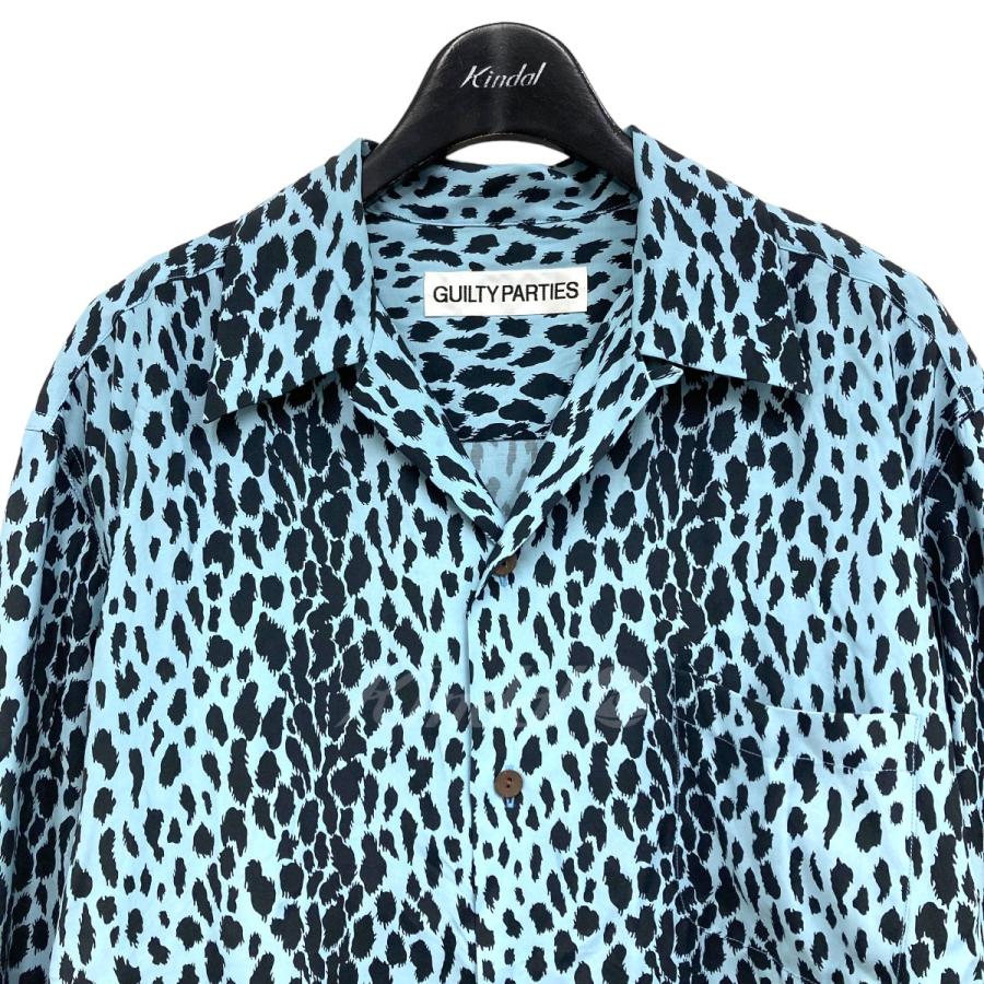 ワコマリア WACKO MARIA 「Lopard open collar shirt」レオパードオープンカラーシャツ ブルー サイズ：M｜kindal｜03
