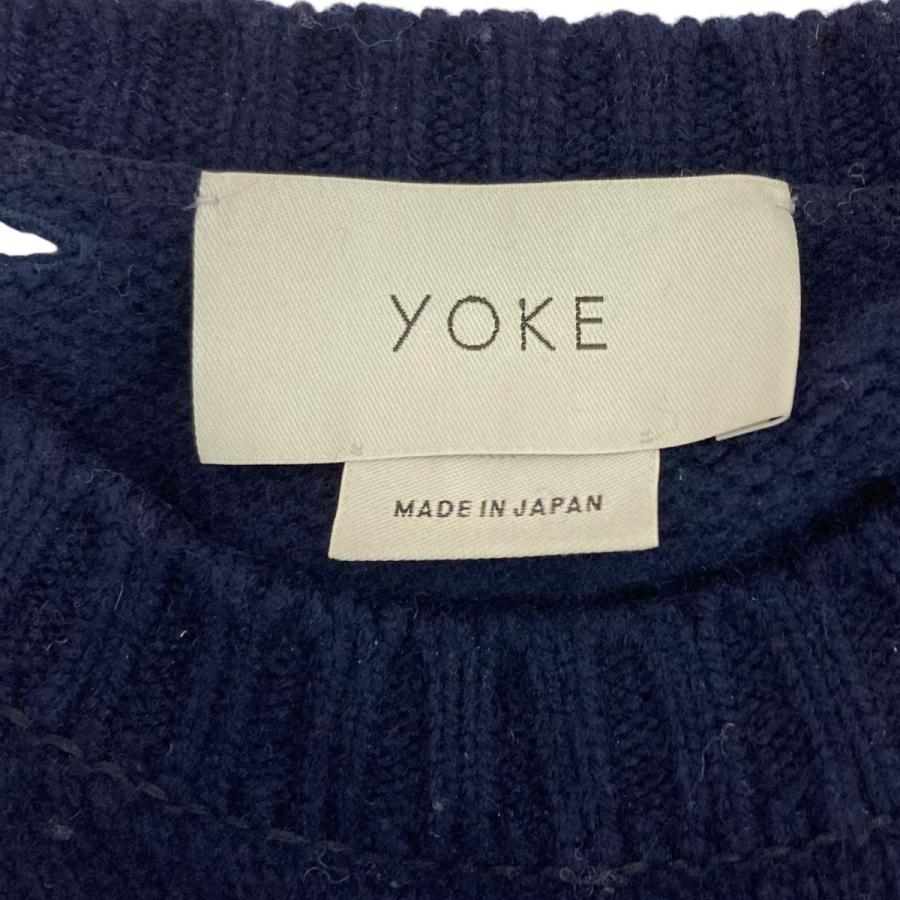 値下げ】YOKE DETACHABLE FOLD UP SHARE KNIT 変形ニット ネイビー 
