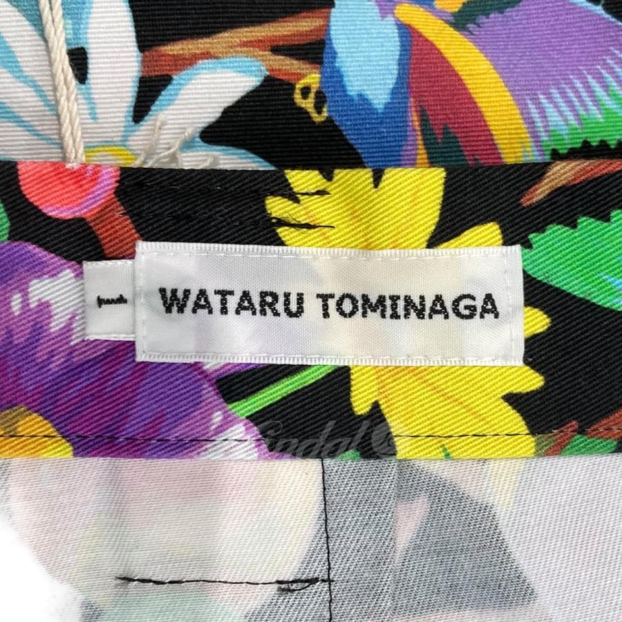 ワタルトミナガ WATARU TOMINAGA 花柄スカート ブラック×マルチ ワタルトミナガ WATARU TOMINAGA 花柄スカート ブラック×マルチ