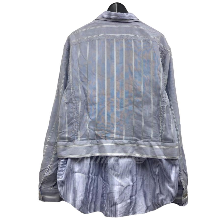 コムデギャルソンシャツ COMME des GARCONS SHIRT ストライプジャケット ブルー×ホワイト サイズ：S｜kindal｜02