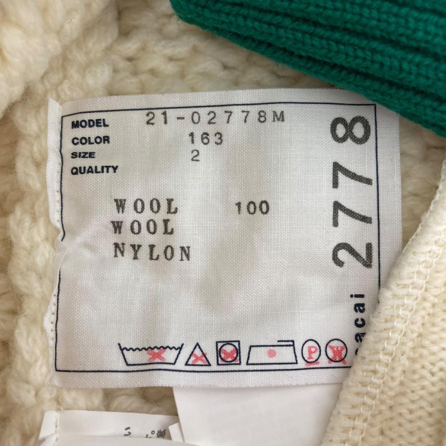 sacai 【値下げ】sacai 21AW Wool Knit Zip Up Blouson ジップアップ 
