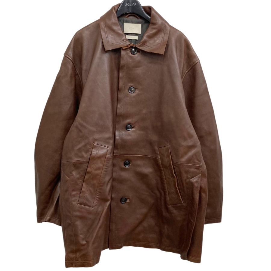 ヨーク YOKE 22AW CUT-OFF LEATHER CAR COAT JACKET レザージャケット  