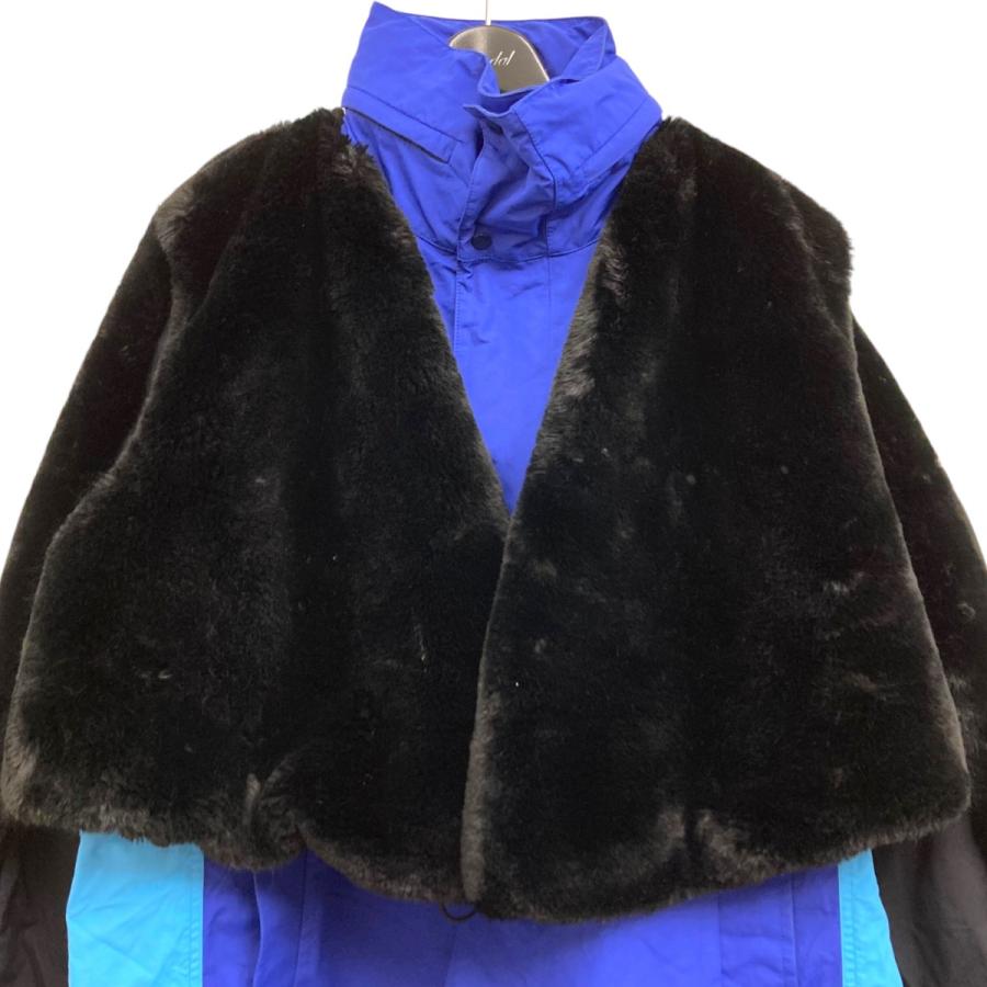 トーガプルラ TOGA PULLA Nylon taffeta fur blouson ナイロンファー 