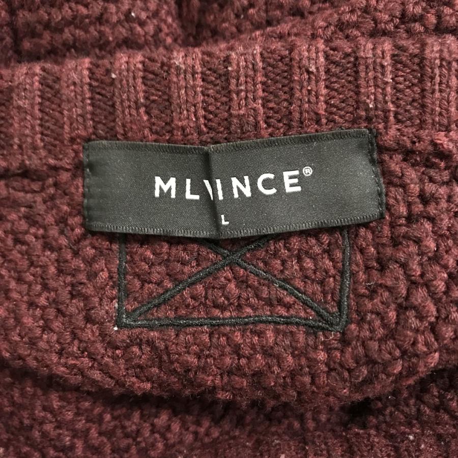 値下げ】MLVINCE クルーネックニット ボルドー サイズ：L (EC 