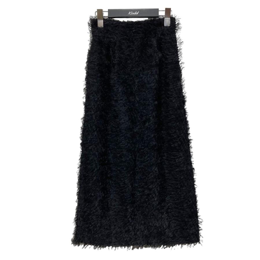 CLANE クラネ FRINGE LONG SKIRT フリンジスカート ブラック サイズ：0 