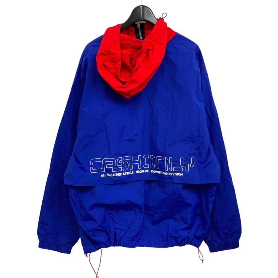 や*ん様 BALENCIAGA ナイロンジャケット レッド/ネイビー BALENCIAGA(バレンシアガ) ロゴプリントナイロンジャケット