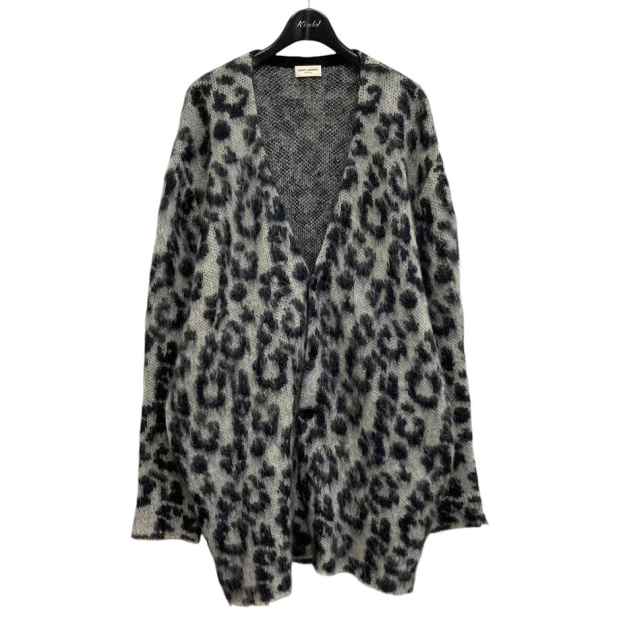 サンローランパリ Saint Laurent Paris レオパード柄モヘア  