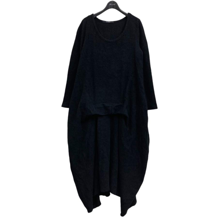 リミフゥ LIMI feu 変形ウールワンピース ブラック サイズ：S  