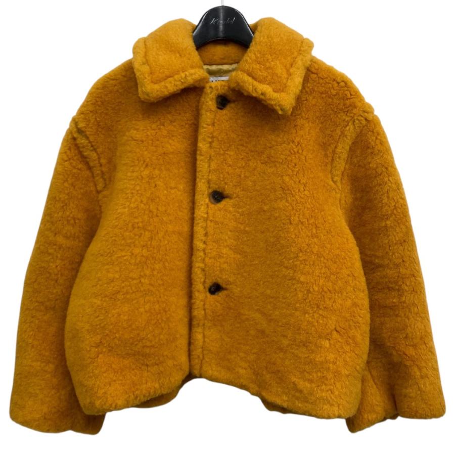 値下げ】H BEAUTY＆YOUTH ボアクロップドコート オレンジ サイズ：S  