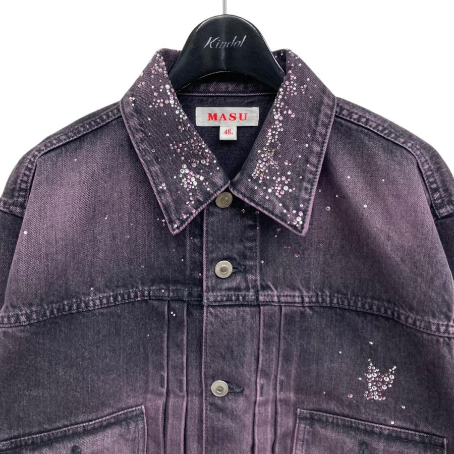 エムエーエスユー MASU 24AW BOYS STARDUST DENIM JACKET - BLACK PINK 