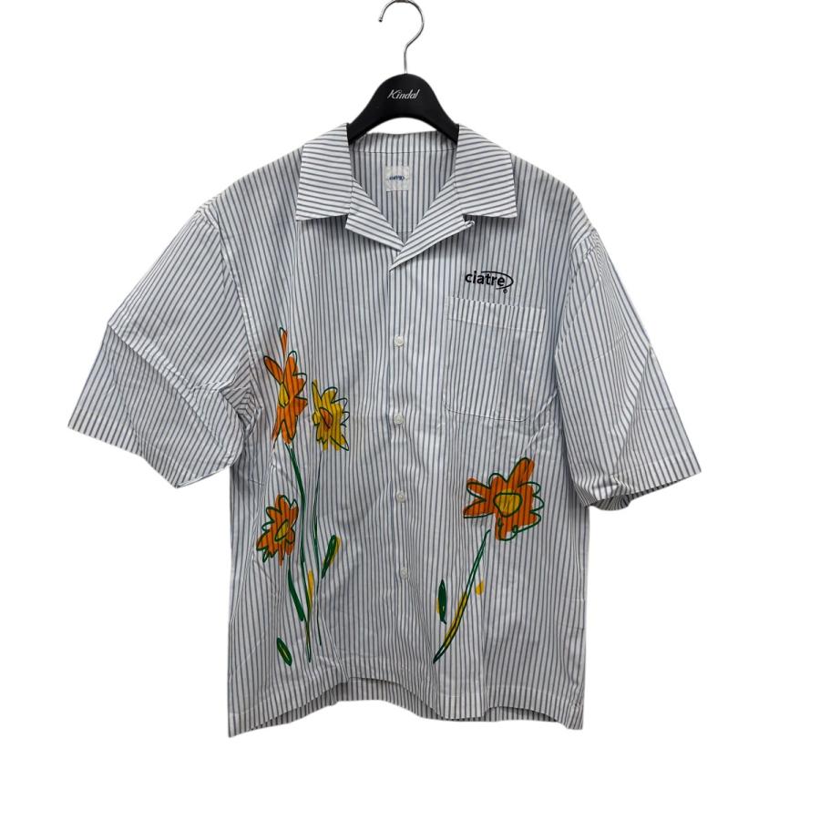 THEATER シアター ciatre 半袖ストライプシャツ ブルー×ホワイト  