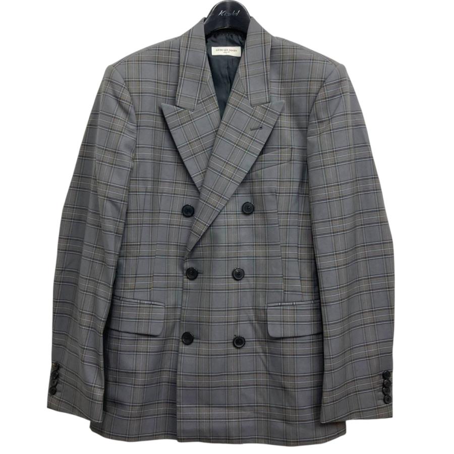 DRIES VAN NOTEN ドリスヴァンノッテン チェックダブルテーラード 