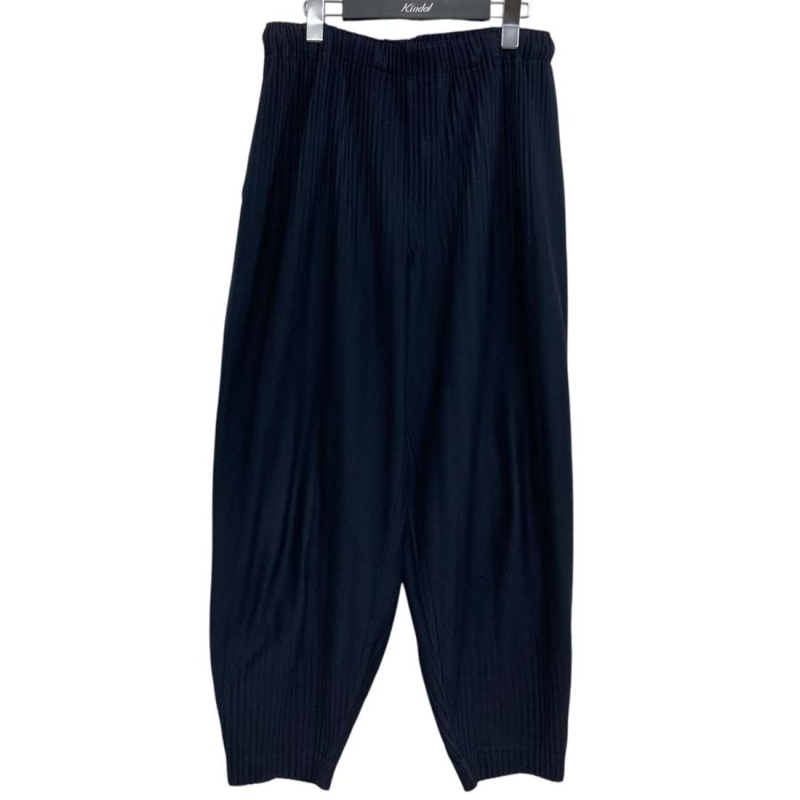 オムプリッセイッセイミヤケプリーツパンツネイビー