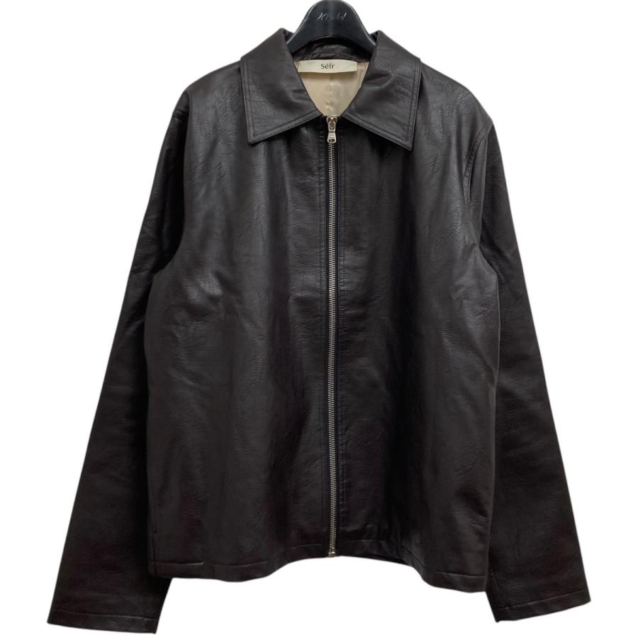 Sefr セファー TRUTH JACKET フェイクレザージャケット ブラウン 