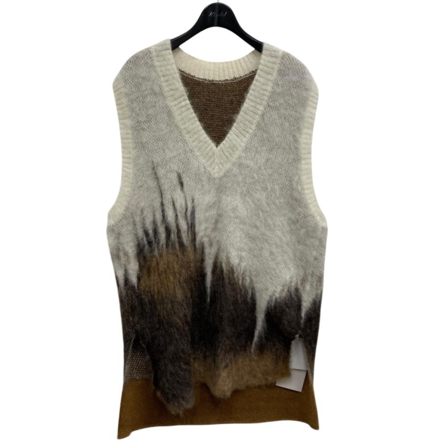 マメクロゴウチ mame kurogouchi Drip Glaze Pattern Mohair Knitted 