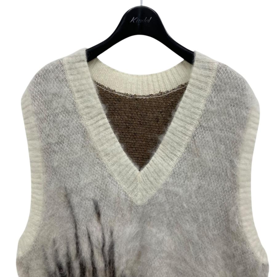 マメクロゴウチ mame kurogouchi Drip Glaze Pattern Mohair Knitted 