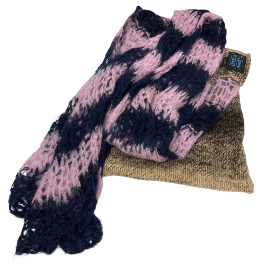 RAF SIMONS（ラフ シモンズ） マフラー ピンク×ブラウン サイズ