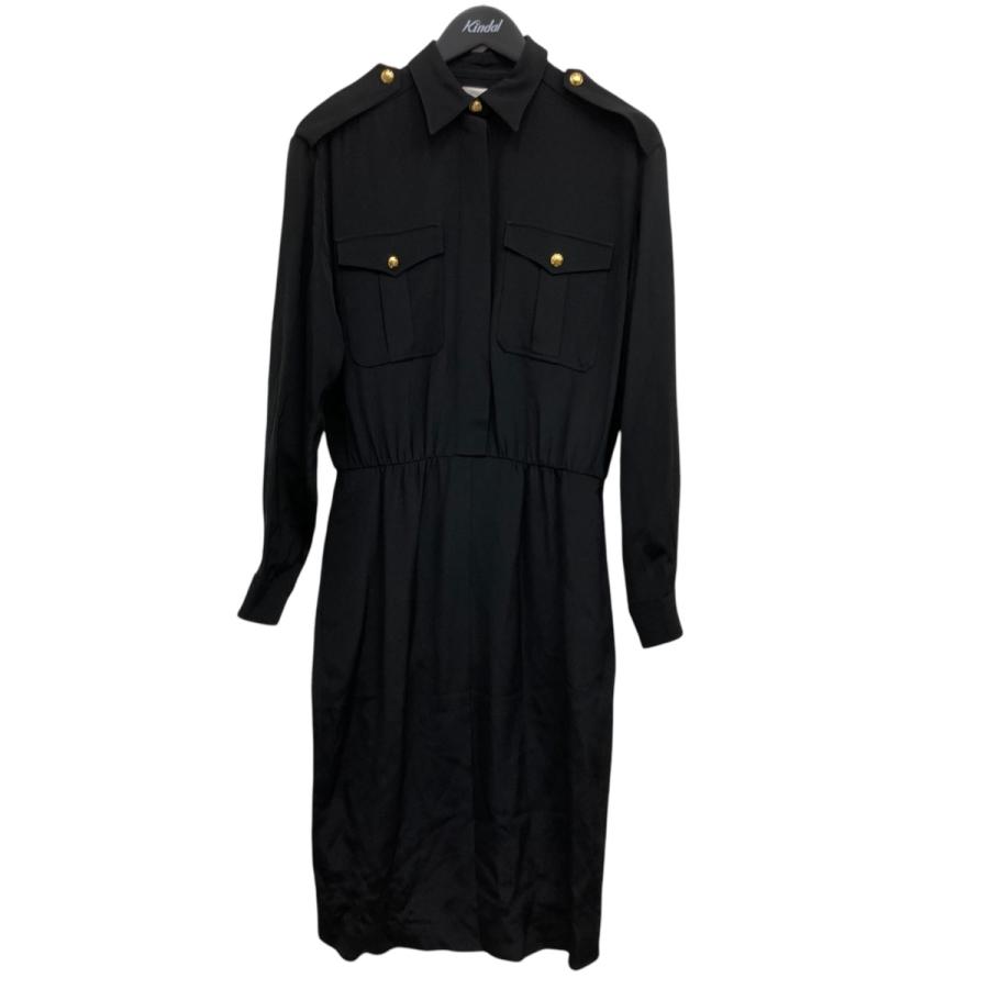 【美品・正規品】CELINE セリーヌ ワンピース シルクワンピース 黒 34 CELINE（セリーヌ） 【値下げ】CELINE シルクワンピース ブラック