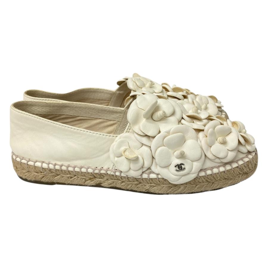 CHANEL 【値下げ】CHANEL エスパドリーユ サンダル ホワイト
