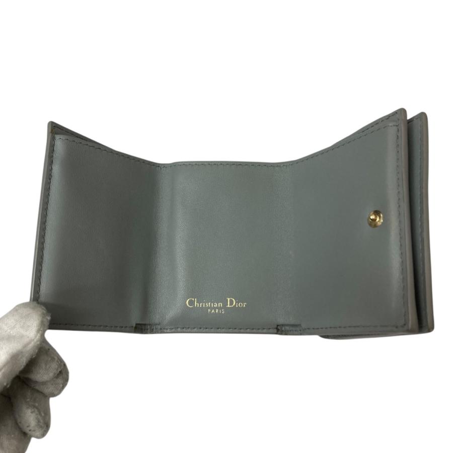 Christian Dior クリスチャンディオール 3つ折り財布 グレー Christian Dior クリスチャンディオール 3つ折り財布 グレー