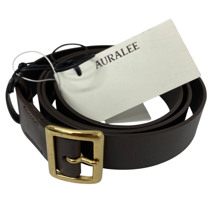 AURALEE SQUARE BUCKLE BELT カーフレザー ブラック M AURALEE SQUARE BUCKLE BELT カーフレザー ブラック M AURALEE