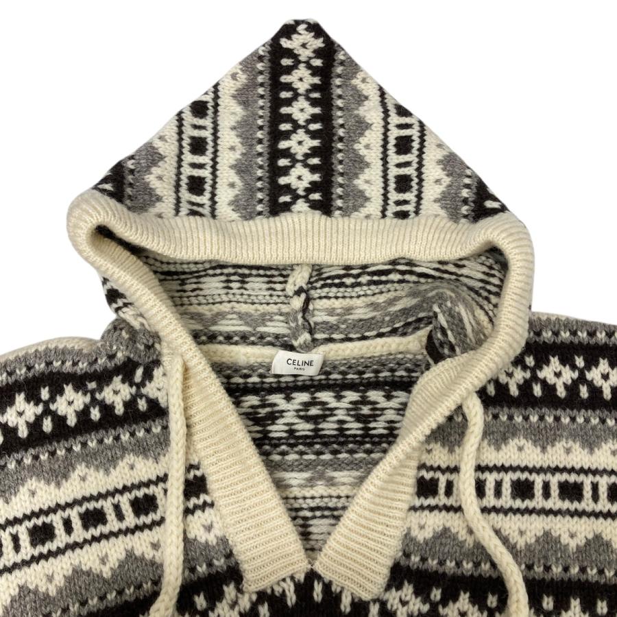 CELINE（セリーヌ） CELINE Baja fair isle Shetland wool hoodie