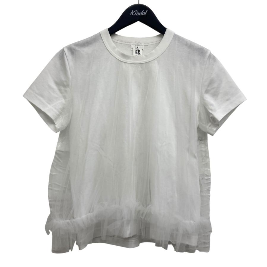 noir kei ninomiya ノワールケイニノミヤ 綿ポンチ×チュールデザイン  