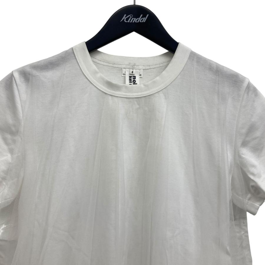 noir kei ninomiya ノワールケイニノミヤ 綿ポンチ×チュールデザイン  