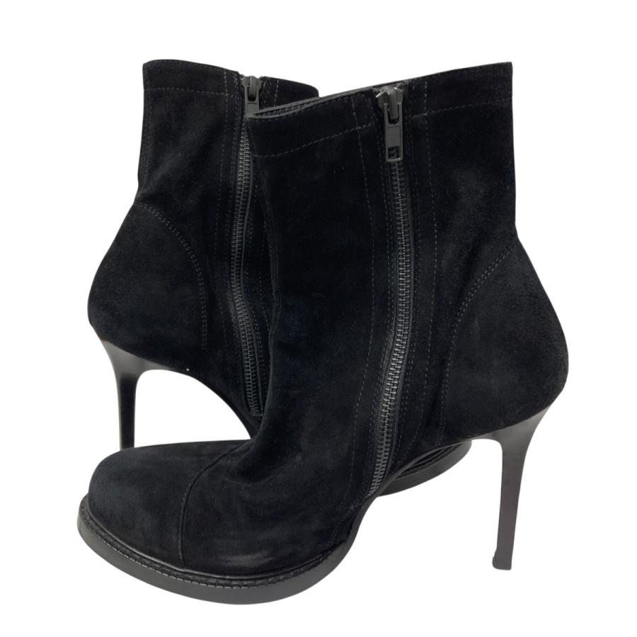 ブラックレディースブーツ スエードアンドウムルメステールサイズ38